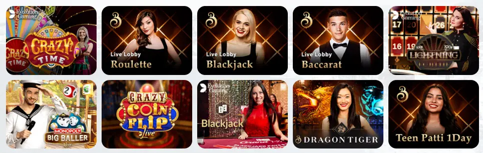 Jeux de casino en direct WINZTER CASINO